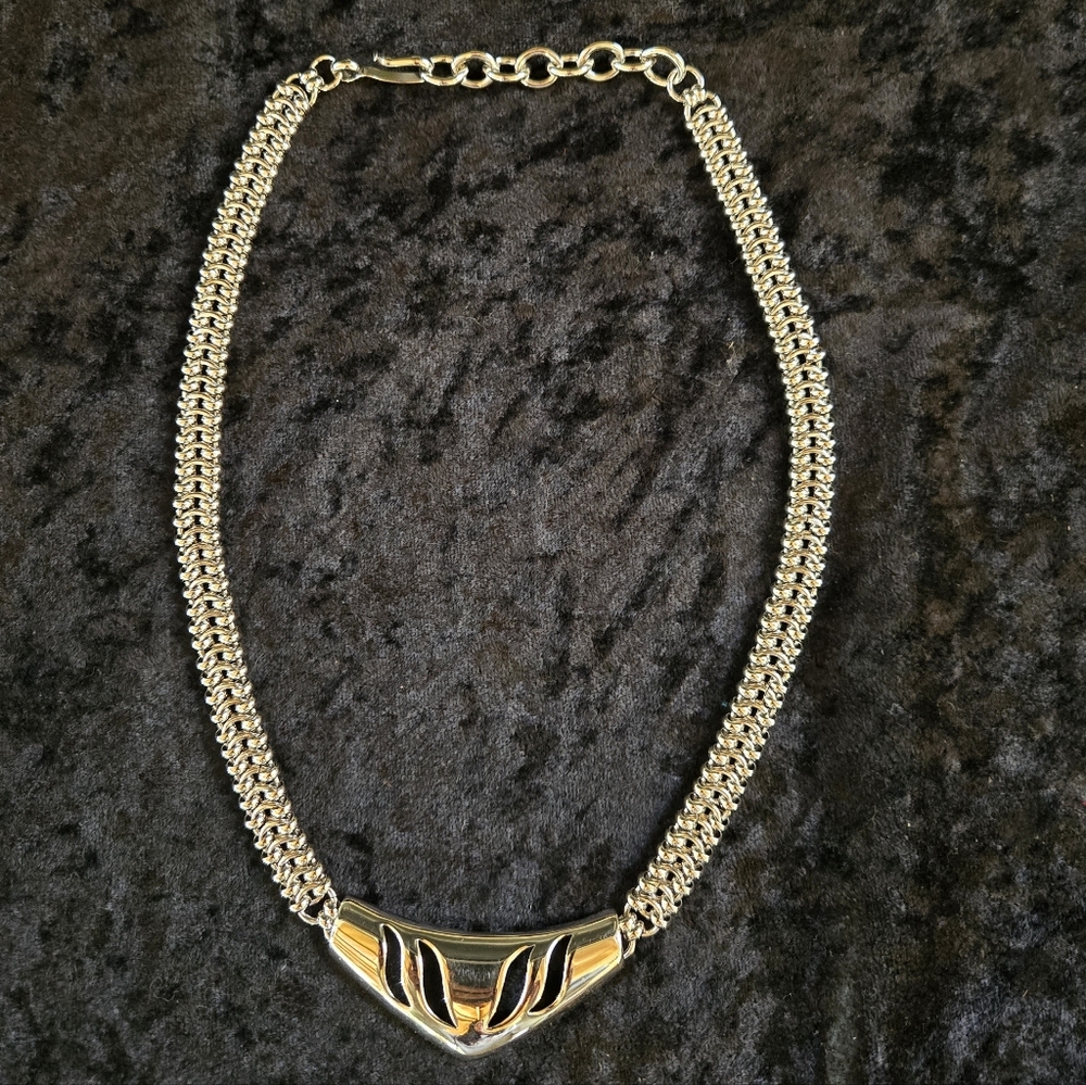 Vintage Monet Chinmail Statement Neclace